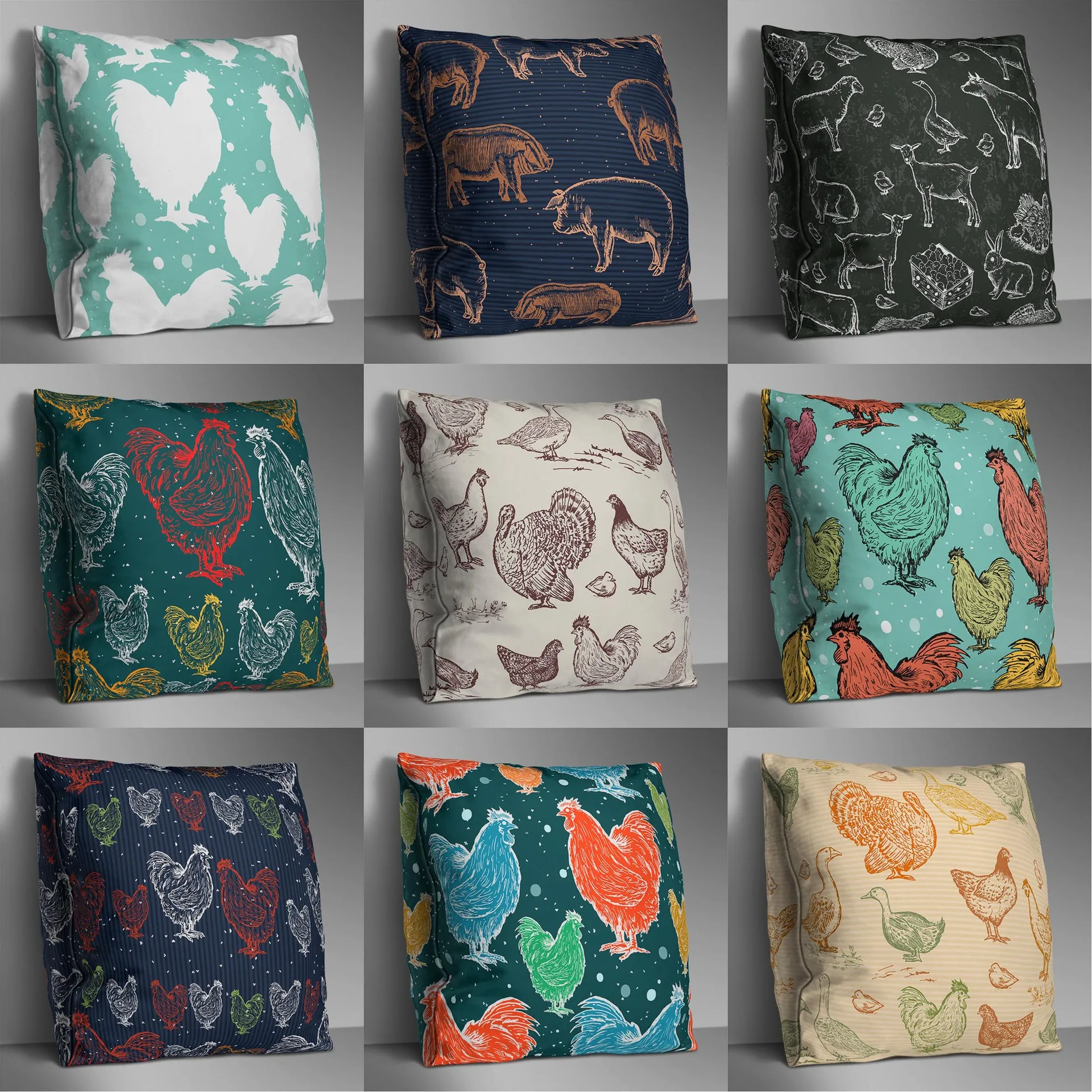 

Cute Animal Double Side Print Cushion Cover Polyester Decorative for Sofa Seat Soft Throw Pillow Case Cover 45x45cm Home Decor