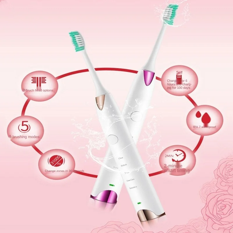 

Щетка Зубная электрическая звуковая, водонепроницаемая, с зарядкой от Usb