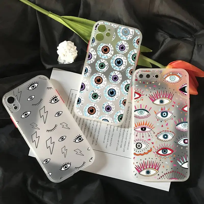 

Evil lukey blue eyes Phone Case matte transparent For iphone 7 8 11 12 plus mini x xs xr pro max cover