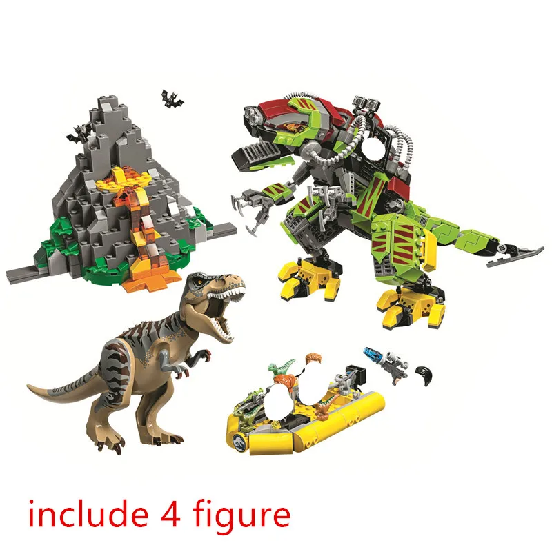 Конструктор Мир Юрского периода T. rex vs Dino-Mech Battle набор блоков Классическая модель