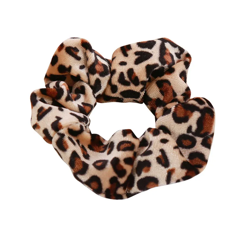 14 Модные бархатные резинки для волос в леопардовую полоску и горошек, 1 шт., резинки для волос для девочек и женщин, эластичные резинки для волос, мягкие аксессуары для волос, держатель для конского хвоста - Цвет: 14