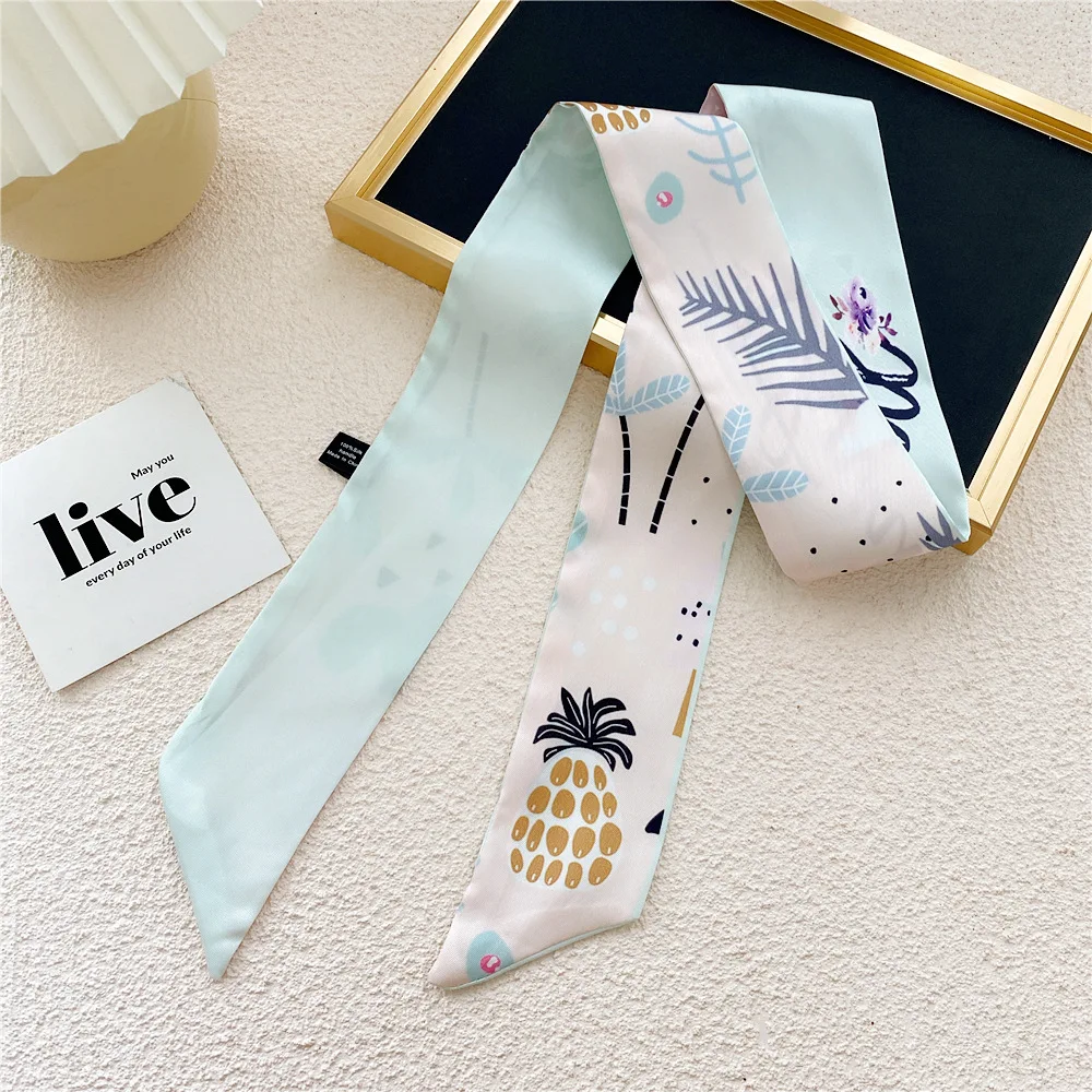 

Женский шелковый шарф, повязка на голову, сумка, узкие шарфы, полотенце на запястье, шейный платок