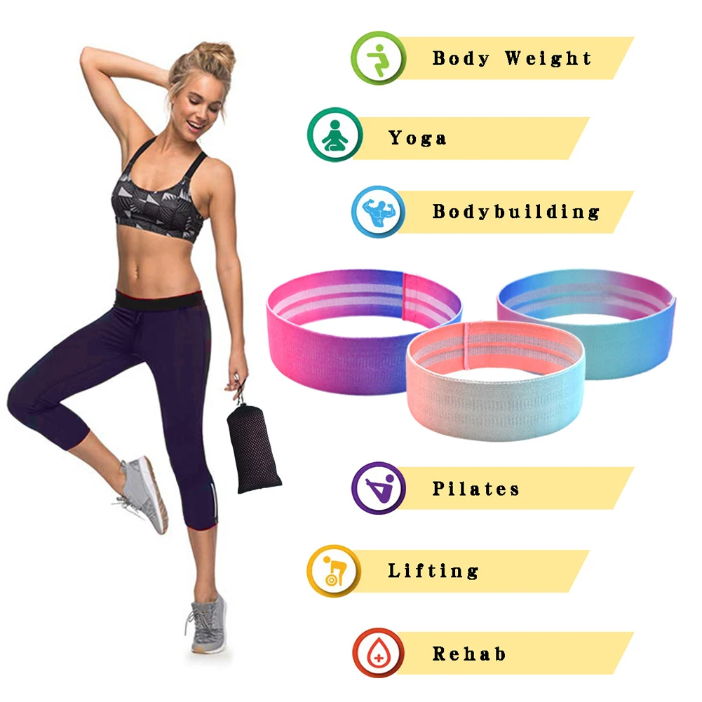 

Squat Hip Resistance Band Fitness Shape Hip Lift Pull Band Yoga Non-slip Secure Exercise High-quality Latex Silk Squat Hip