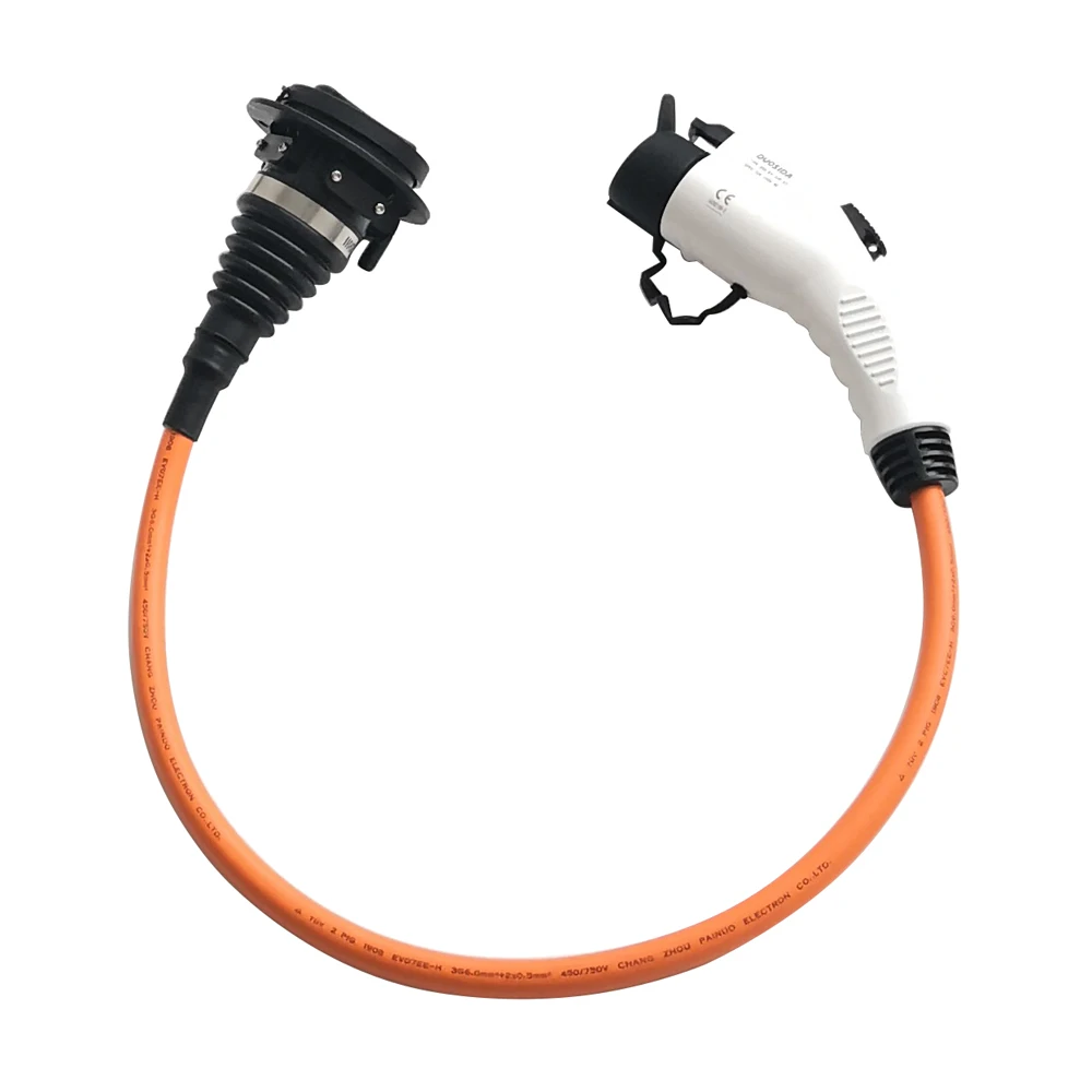 Адаптер Type1 к Type2 32A SAE J1772 IEC 62196 2 зарядный кабель для электромобиля 0 5 м Мама папа