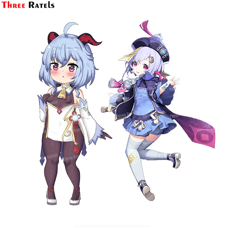 

Противоударная наклейка Three Ratels A231 Ganyu Genshin для passat B5, автомобили и мотоциклы, водонепроницаемая виниловая пленка против царапин