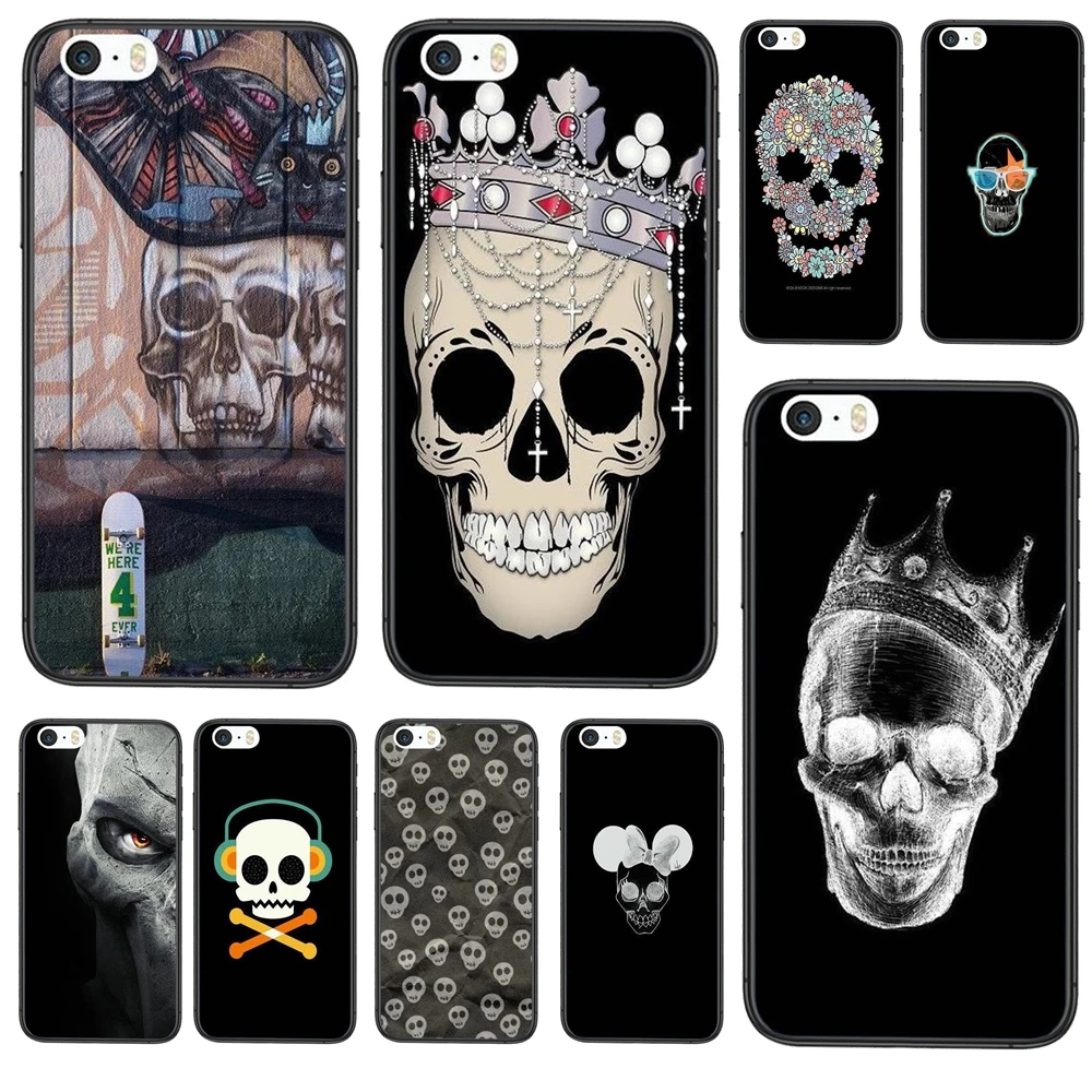 Для Samsung Galaxy Note 10 Plus Ultra M51 M31 M30S J6 J8 2018 A10 A10S A11 Black Back Pretty Bone Graffiti Cute | Мобильные
