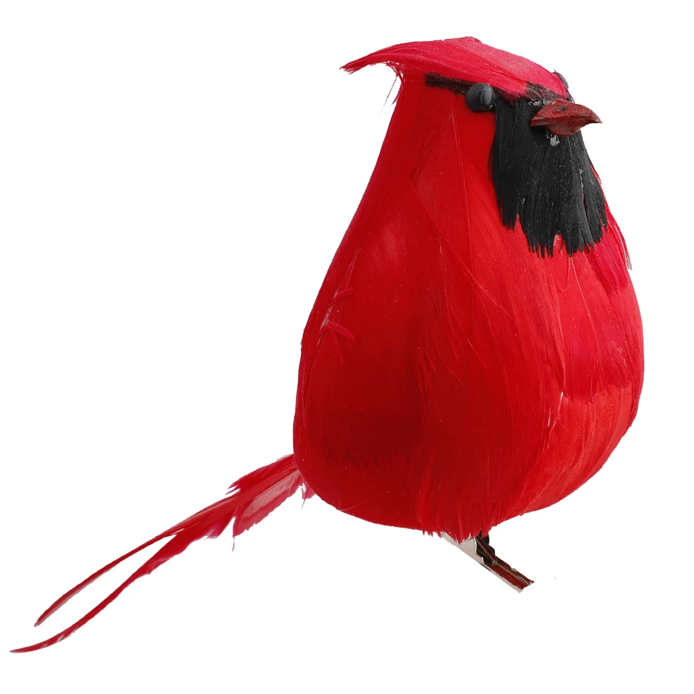 8 шт. декоративные заколки для новогодней ёлки с красными перьями | Дом и сад