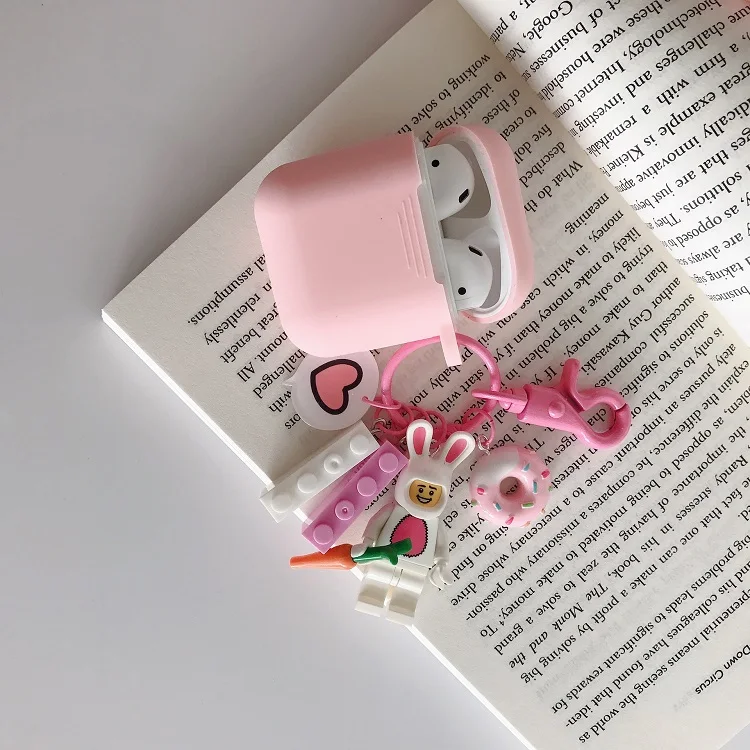 Забавный чехол для Apple, для Airpods, наушники, защитный чехол для air pods, брелок, Bluetooth, беспроводные наушники, аксессуары - Цвет: 15