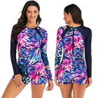 Женский слитный гидрокостюм с длинным рукавом, купальник для серфинга, комбинезон на молнии спереди, купальник для дайвинга, Рашгард 2XL