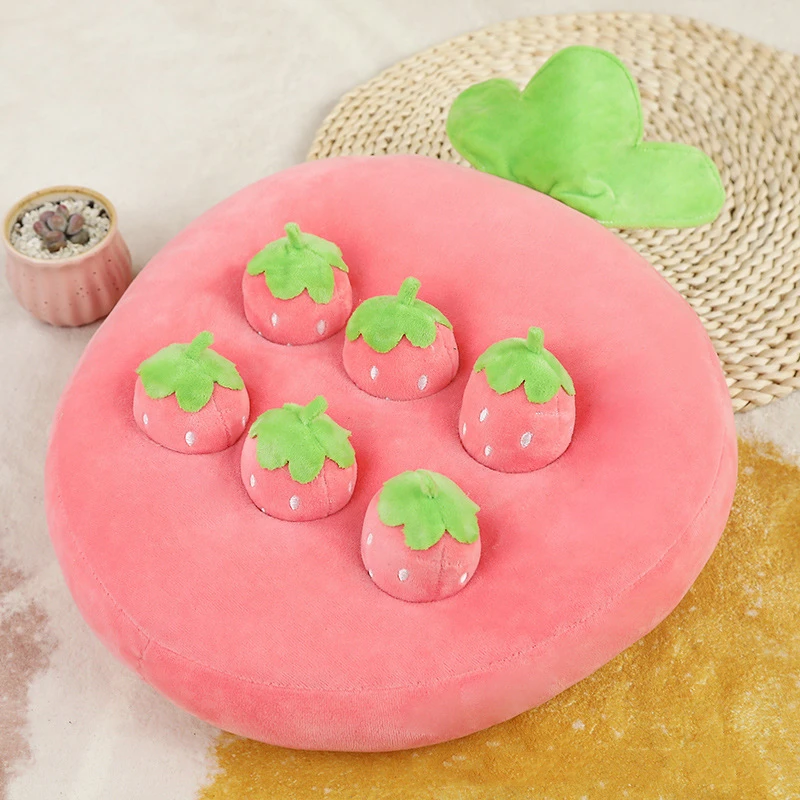 Интерактивная игрушка для собак уютная плюшевая овощная нюхательный коврик