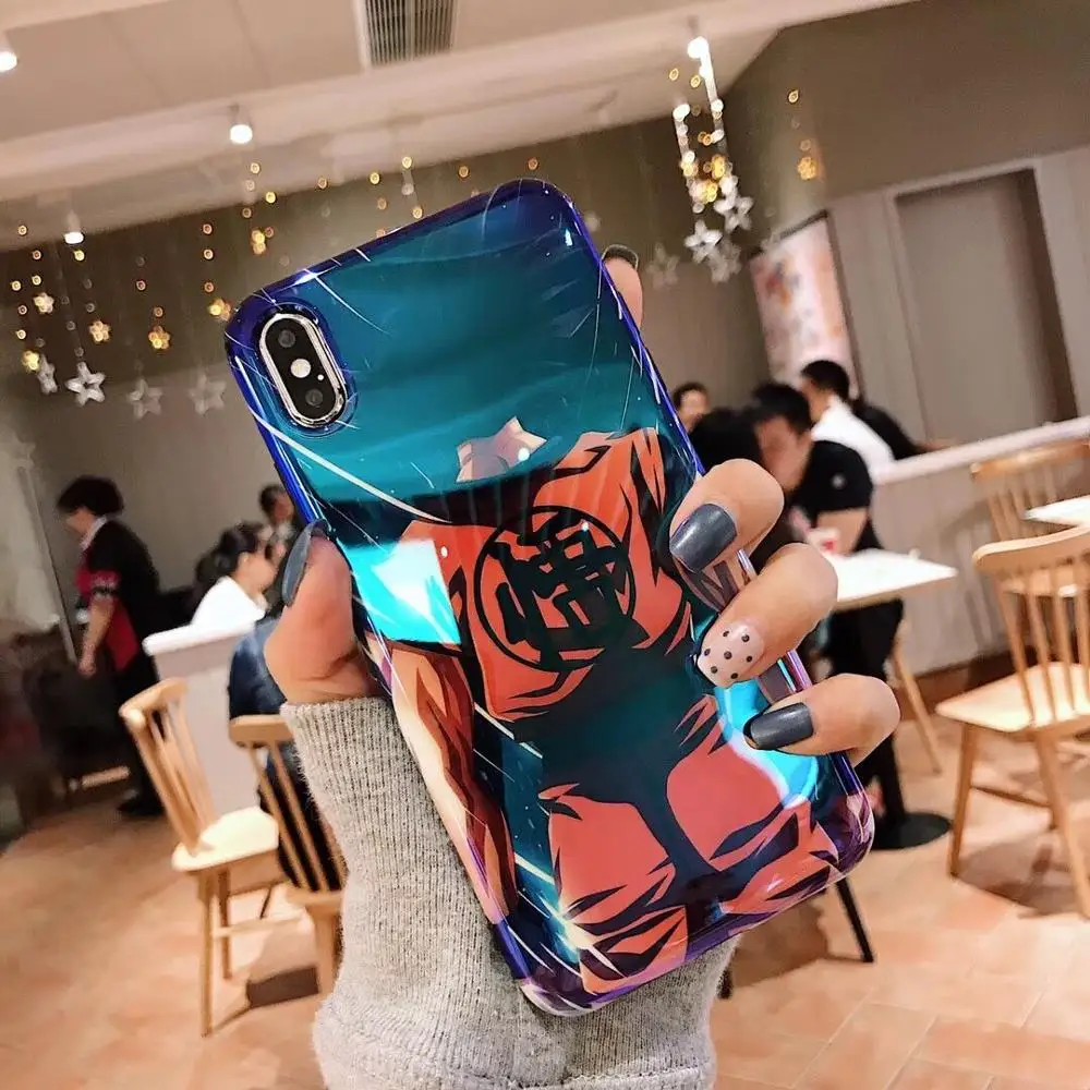 4 Японский Dragon Ball Z Супер Сон Гоку драгонболл зет чехол для iPhone 11 Pro X XR XS MAX 6 S 7 8 Plus синий светильник Мягкий силиконовый чехол для телефона - Цвет: 4