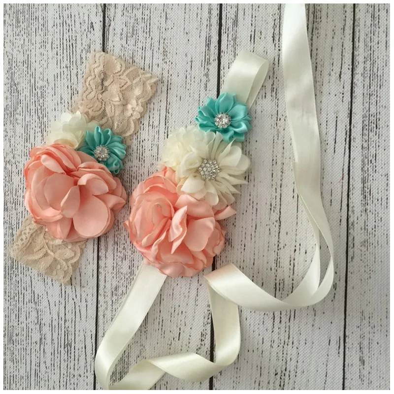 

European and American popular baby hair accessories super soft nylon flower children accessories lovely princess hair band