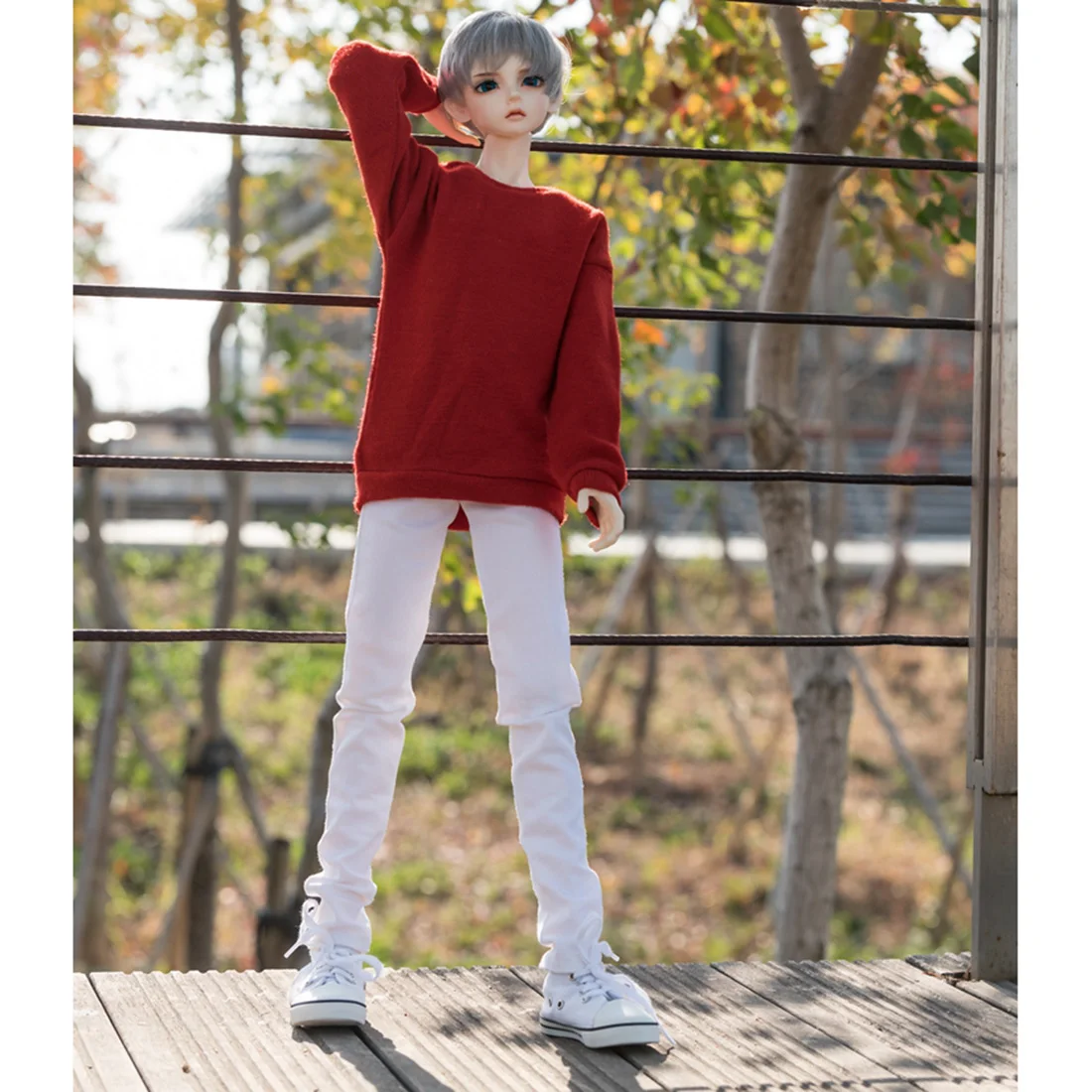 

Modiker BJD Pants Slim Jeans for 1/4 1/3 Male BJD Dolls - (Black) No Doll