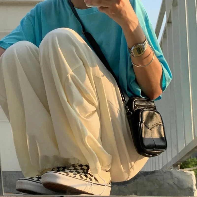 

harajuku joggers women Women's loose straight high waist thin section Women's pants women's sports pants Women's skirt