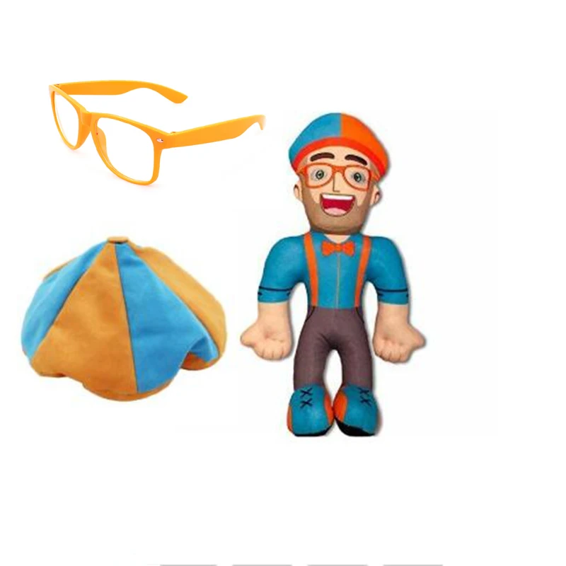 Blippi плюшевая кукла мягкая игрушка для ребенка подарок Косплей Опора 33 см