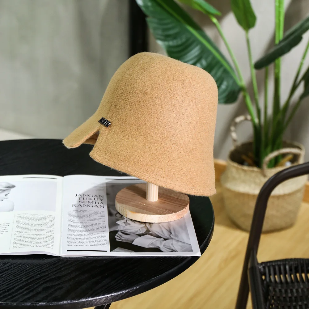 Сезон осень зима Шерстяная Рыбацкая шляпа Универсальная головка вокруг показать