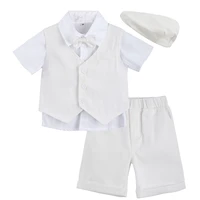 baby boy baptism christening suit infant formal gentleman blazer toddler wedding birthday party bow tie clothes 3pcs