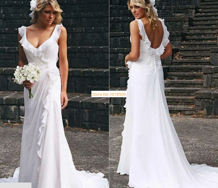 2018 майка с v образным вырезом богемное белое пляжное сексуальное шифоновое