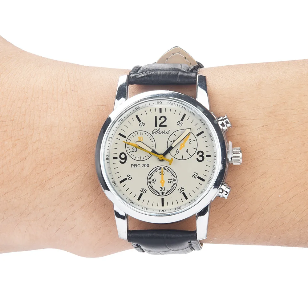 Мужские часы деловые военные Синие лучи стекло нейтральный кварц имитирует