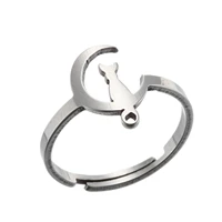 fashion women man stainless steel adjustable rings shape personality multiple choice ring gifts for 2021 1 piece