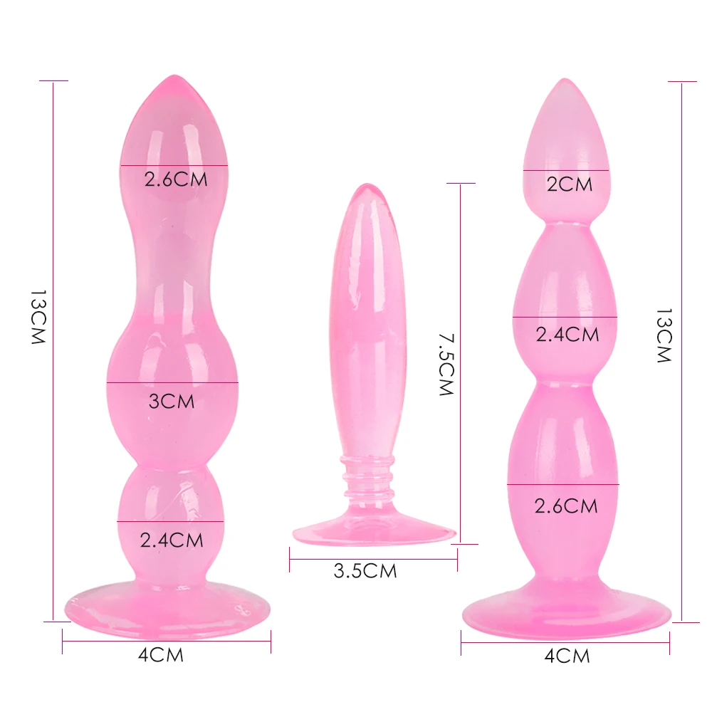 3/6pcs Butt Plug Sex Toys Anal G Spot Vagina Massager Silicone Beads Stimulator For Women Men Adult Products | Красота и здоровье