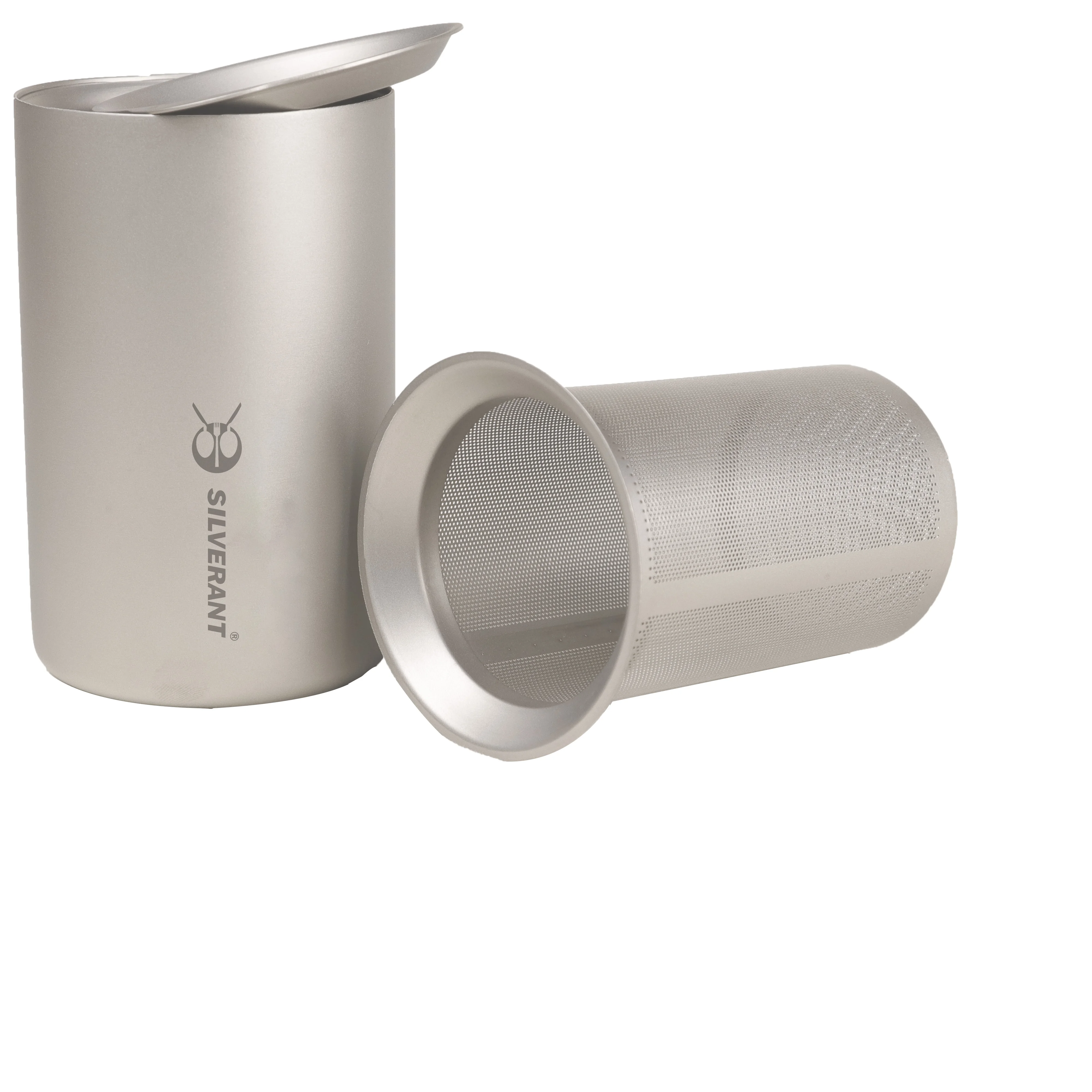 Mug EDC титана двухслойная кофейная чайная кружка чашка портативная наружная дорожная Шестерня Кофеварка чайник с титановым ситечком EDC инструменты 350 мл - Цвет: Mug
