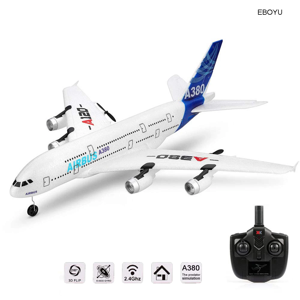 

Wltoys XK A120 Airbus A380 Model Remote Control Plane 2.4G 3CH EPP RC Airplane Fixed-Wing RTF RC Wingspan Toy