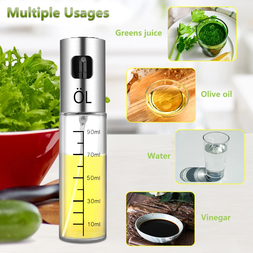 4 в 1 Набор распылителей оливкового масла 100 мл пустая бутылка с чистящей щеткой