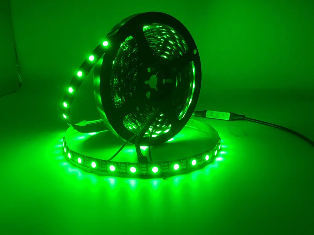 WS2812B WS2812 RGB светодиодный светильник водонепроницаемый индивидуально адресуемый умный RGB светодиодный светильник для украшения дома Рождественский 0,5 м-5 м
