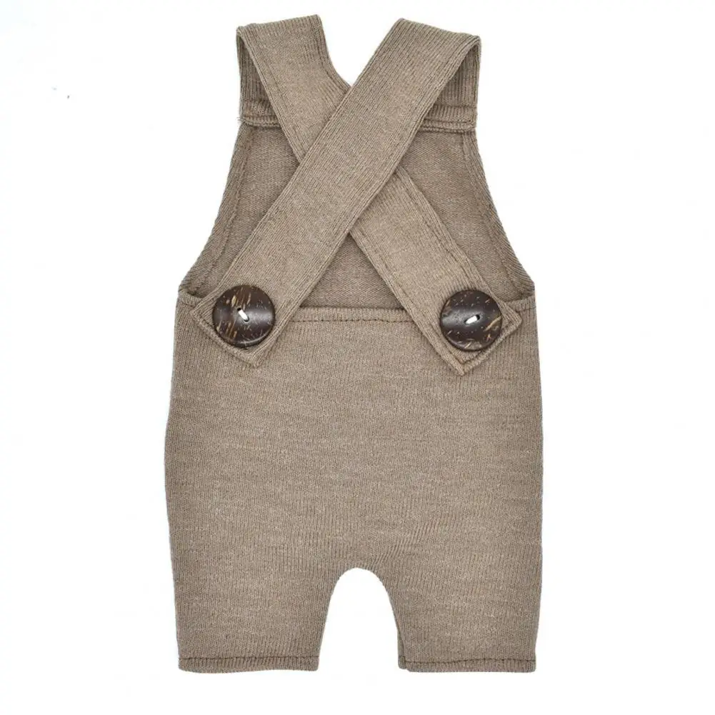 Pelele de punto para beb&eacute; reci&eacute;n nacido, con tirantes y bot&oacute;n, accesorios de utiler&iacute;a para disfraz, regalos para Baby Shower-4
