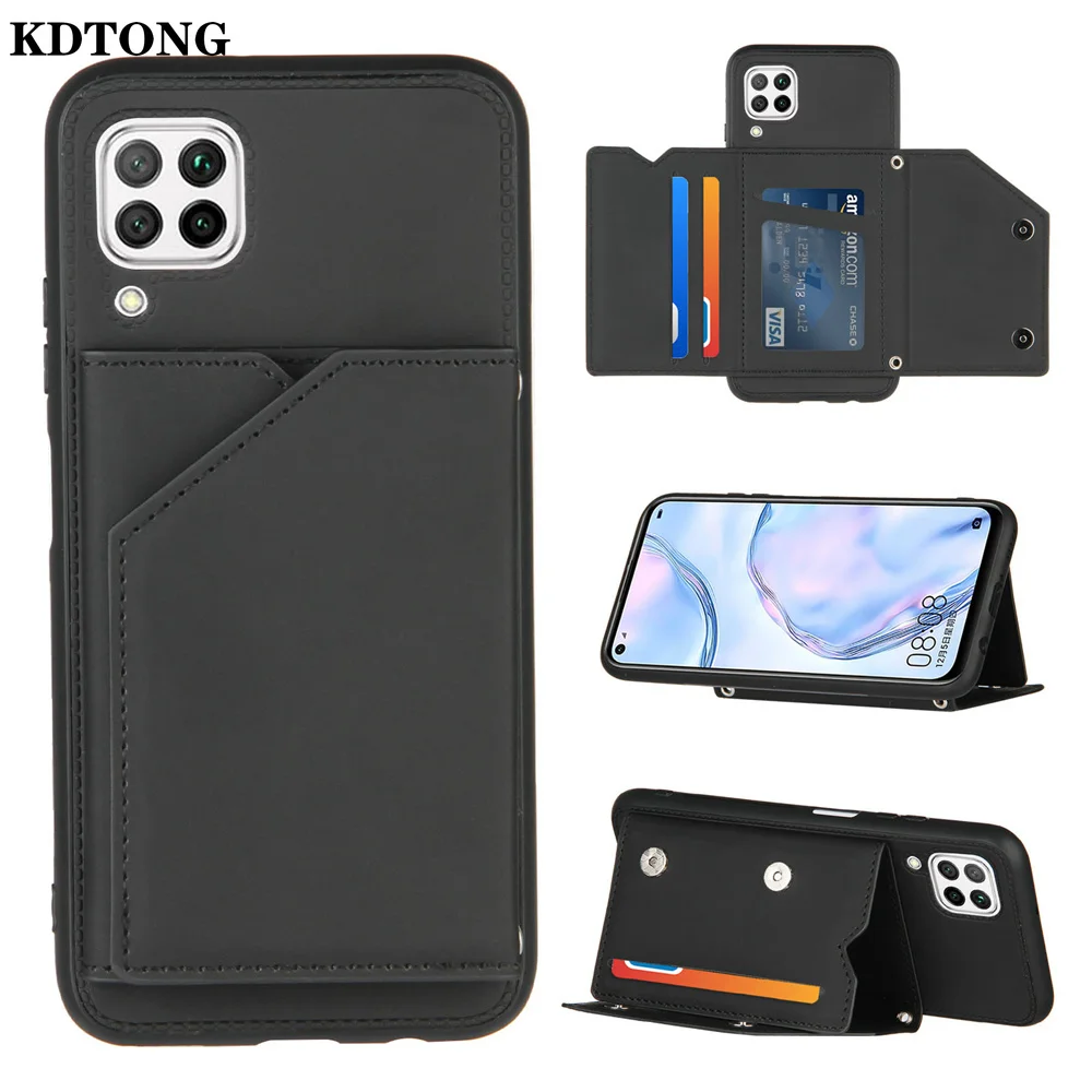 

Wallet Phone Case for Huawei P40 P30 Lite Pro P Smart Z Funda Card Slot Stand Skin Feel Leather Shockproof Protection Back Cover