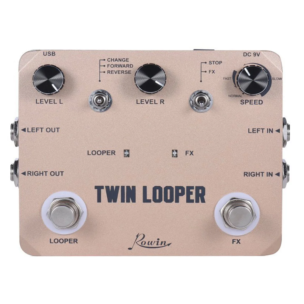 rowin ltl 02 twin looper pedal upgrades looper pedale für elektrische gitarre 10 min looping unbegrenzte undoredo funktion 11 arten p free globa