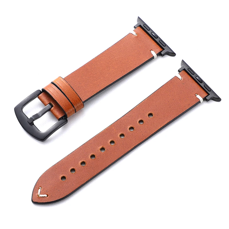 

Leather strap For Apple watch band 44mm 40mm iWatch band 38mm 42mm Genuine leather watchband for Apple watch 6 5 4 3 se bracelet
