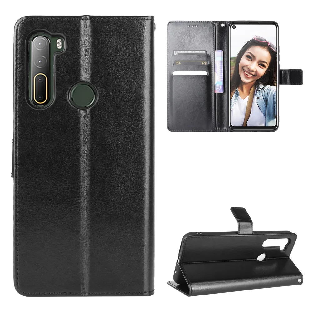 For HTC U20 5G Case Flip Luxury Wallet PU Leather Phone Bags For HTC U20 U 20 5G Case Cover 6.8 Inch