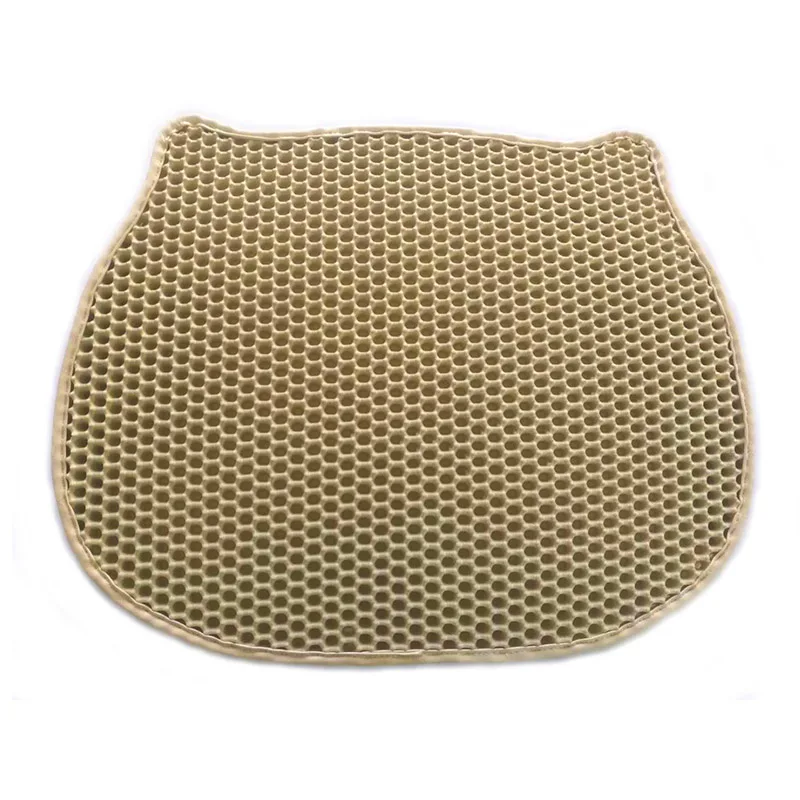 

Cat Shape EVA Waterproof Pet Cat Litter Mat Double Layer Cat Litter Trapping Pets Mat Non-slip Pet Litter Cat Mat Floor