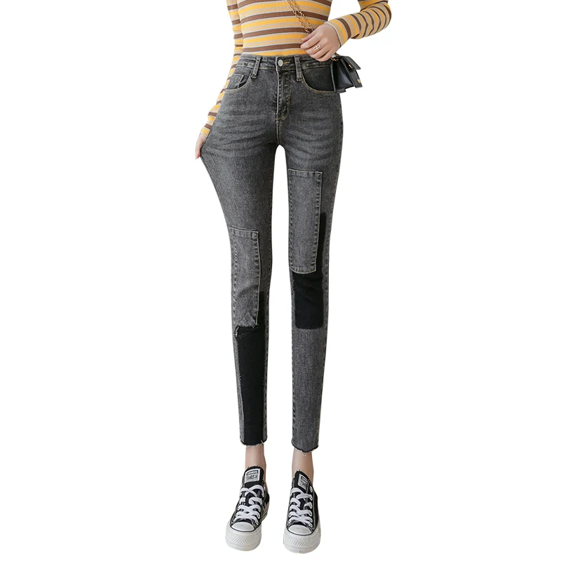 

Woman Skinny Jeans High Waist Clothes Blue Denim Clothing Streetwear Vintage Quality 2020 stretch Fashion Harajuku Sale Items