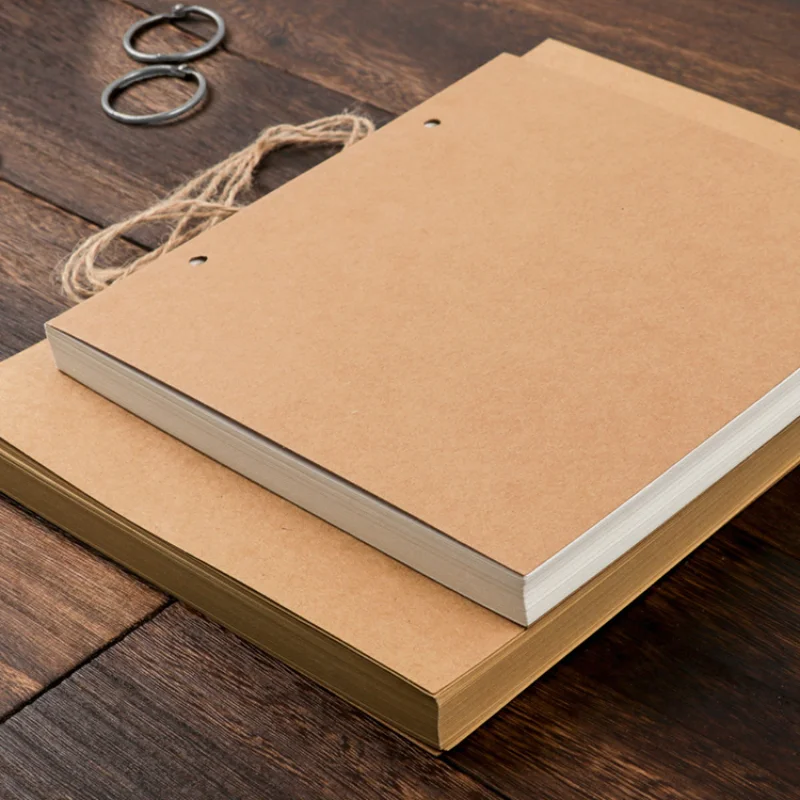 

A4 100 Page Sketchbook Cowhide Blank Square Book Graffiti Painting White Paper Sketchbook for Drawing Art Supplies Free Shipping