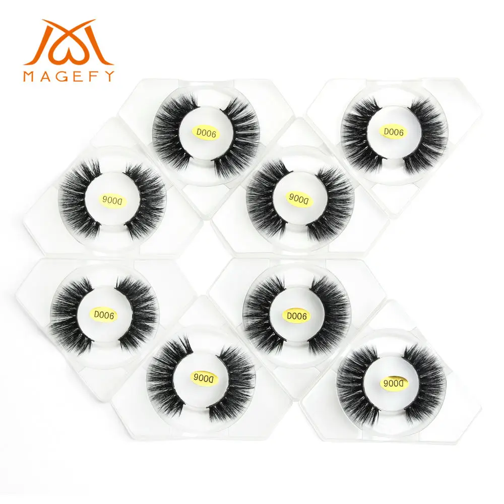 8 pairs-D006 8 пар/3D Искусственные норковые Накладные ресницы ручной работы толстые натуральные накладные ресницы мягкие объемные норковые ресницы для наращивания макияжа - Цвет: 8 pairs-D006