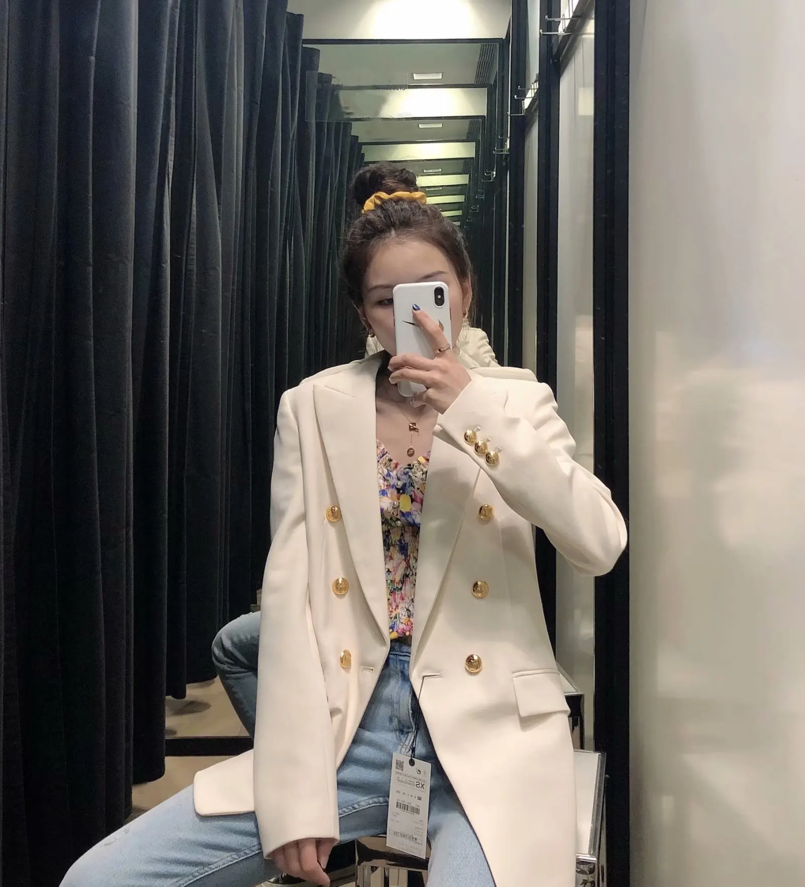 Женские Новые весенне осенние блейзеры и куртки с металлическими пуговицами