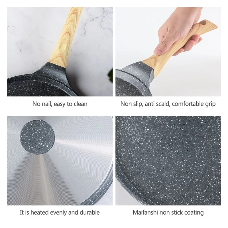 QueenTime Кухня Сковорода для блинов сковорода гриль антипригарная с длинной ручкой