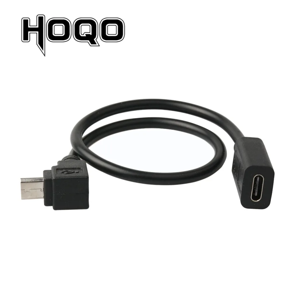 

Кабель Micro USB с разъемом под углом вверх для USBC, кабель 90 градусов для Micro USB Type C, Женский Шнур для синхронизации данных и зарядки для смартфона