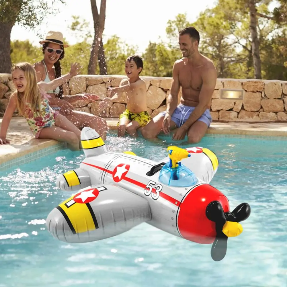 

Water Float Airplane Toy Durable Inflatable Rideon Squirter Fighter Plane Water Toy for Children over 3 Years Old elegantly