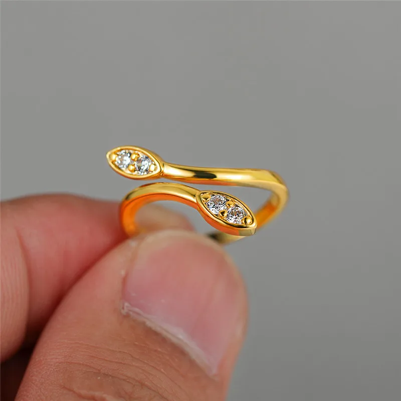 Минималистичное женское кольцо с двойным змеиным животным модные обручальные