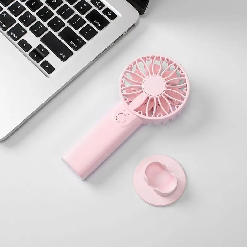 

Travel Cool Air Fan Hand Held Cooler Cooling Desk Fans Powered By 2x AA Battery