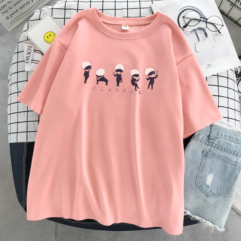 Lil Gojo Anime Satoru горячая распродажа футболка женская мода свободные с коротким