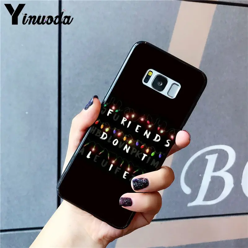 Yinuoda Рождественские огни должны оставаться, если странные вещи PhoneCase для samsung S10 Plus S10E S6 S7 S8 S9 Plus S10lite S5 M10