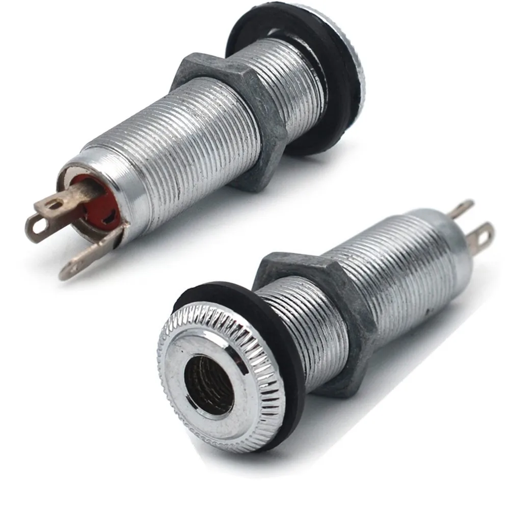 1pcs 1/4in Hole Guitar Pickup Endpin Jack Electric Guitar Bass Pickup Endpin Output Input Plug Socket 6.35mm Cylinder Jacks copper acoustic electric guitar 6 5mm mono output end pin endpin jack socket plug guitar accessories
