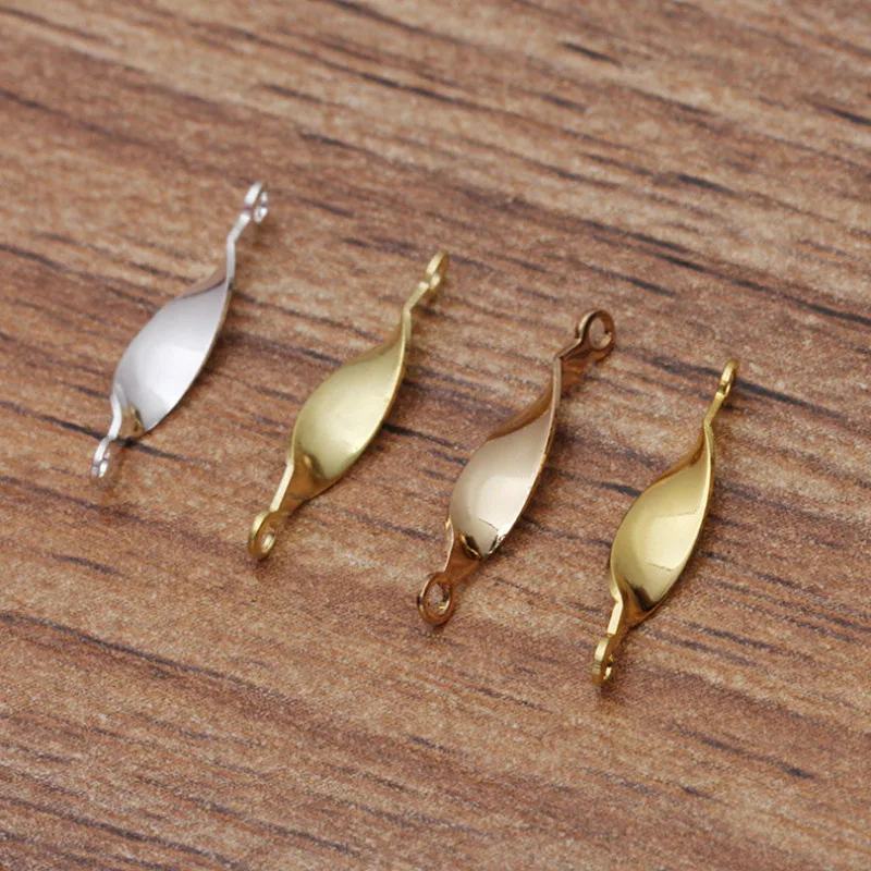 

50pcs/lot 16mm Twisted Pendants Clasp Necklace Connector Bail Beads For DIY Necklace Making Supplies Jewelry Finding