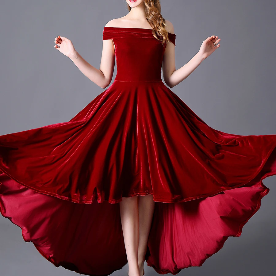 Выпускные платья вечернее платье трапециевидной формы с открытыми плечами