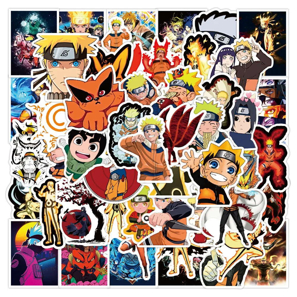 50 шт. аниме стикеры Naruto DIY путешествия чемодан гитары холодильник ноутбук